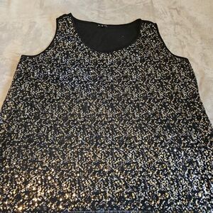 Sequin Covered Tank Top 3X